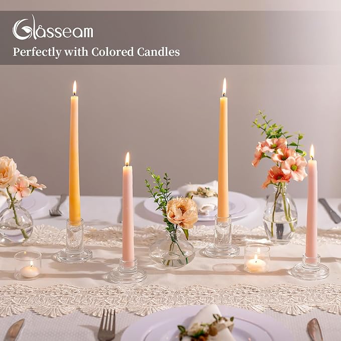 Glasseam Taper Candle Holders Bulk, Votive Candle, Wedding Table, Christmas - Image 2