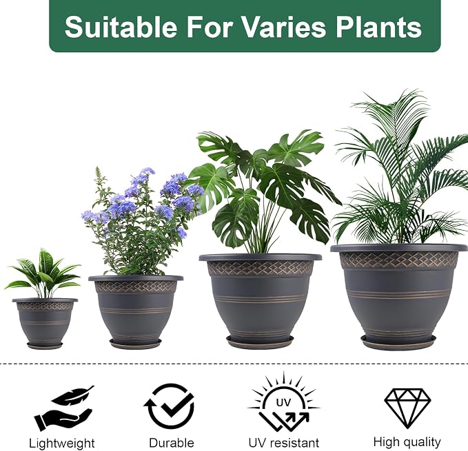 8 Inch Plaid Plant Pots 6 Pack - Image 5