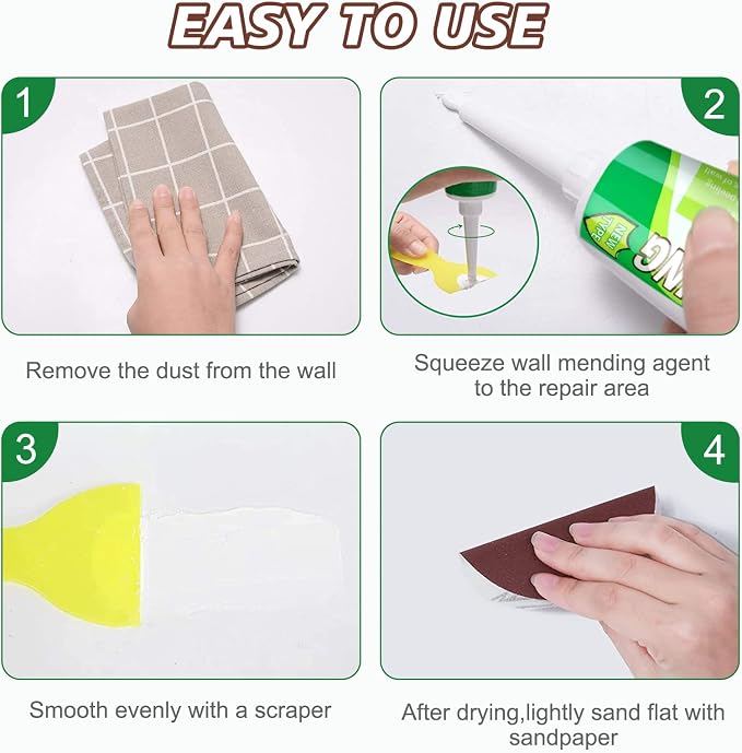 Drywall Repair Kit, Wall Mending Agent Quick and Wall Surface Hole Fill Quick - Image 4