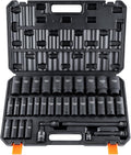 VEVOR 1/2" Drive Impact Socket Set, 34 Piece Socket Set Metric 8-36mm, 6 Point by VEVOR
