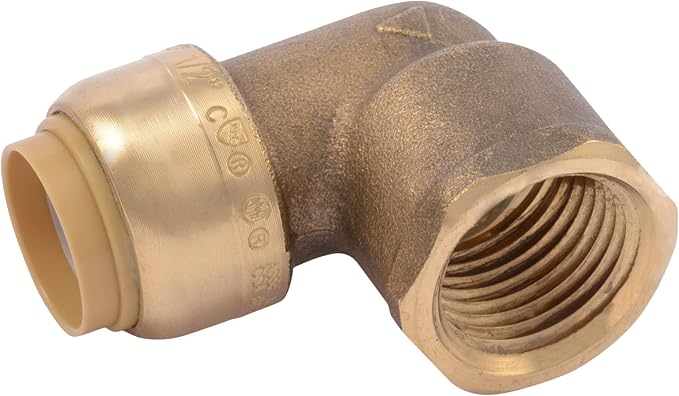 SharkBite 1/2 Inch x 1/2 Inch 90 Degree Female Adapter Elbow, Push to Connect by SharkBite