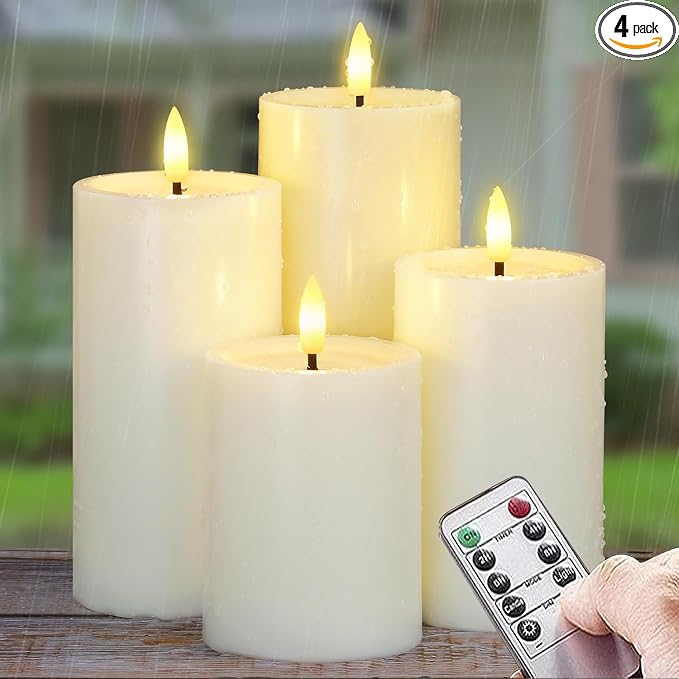 Outdoor 4pcs Flameless Waterproof Candles by Yeelida