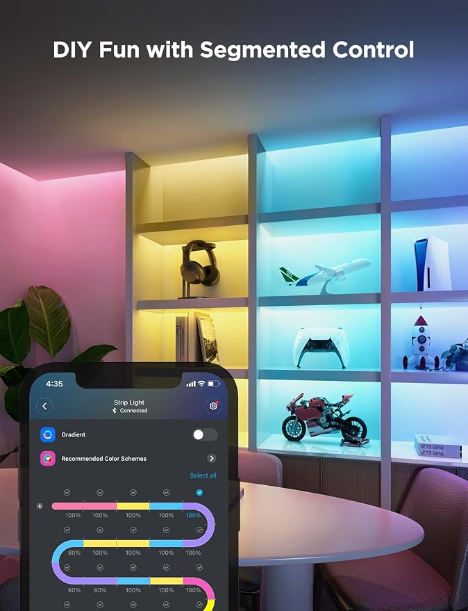 Govee RGBWWIC LED Strip Light 2 Pro 6.56ft, Smart Control, WiFi | Work - Image 7