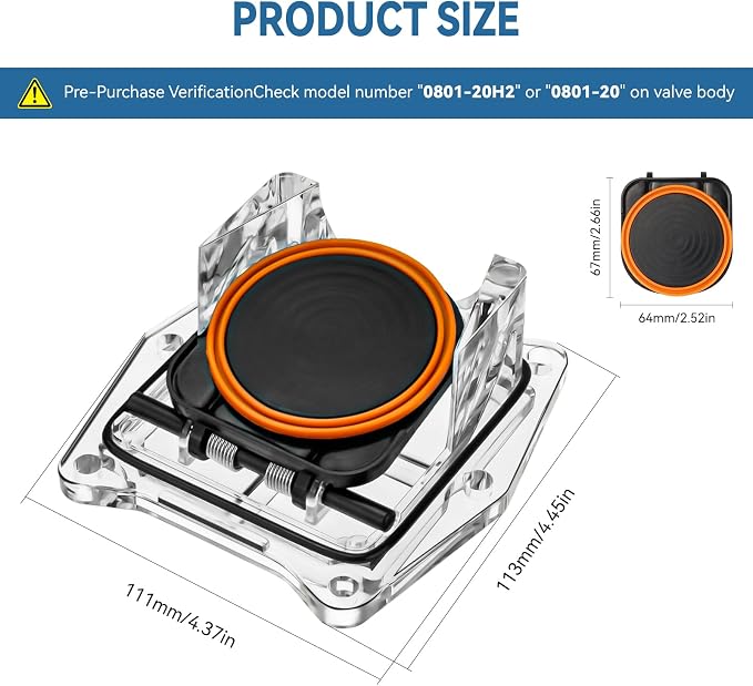 0801‑20H‑RK CR2 Series Pool Check Valve Replacement Kit Fit Magic Plastics | - Image 4