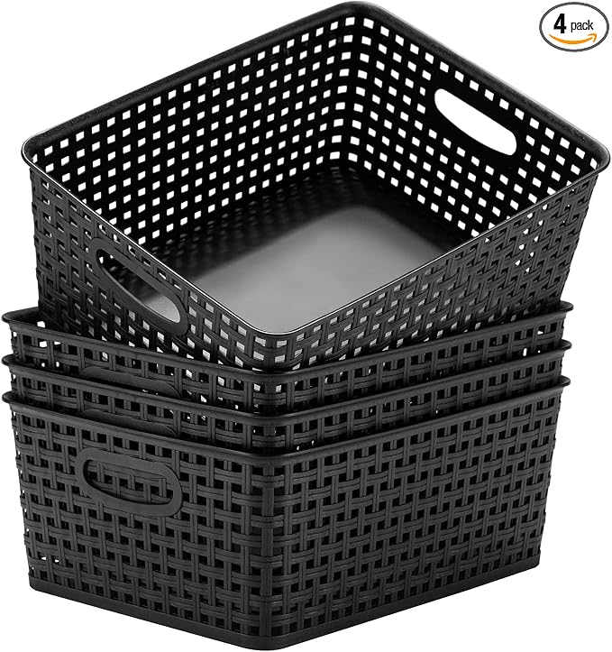 Eslite Plastic Storage Baskets for Organizing by Eslite