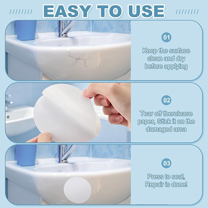 30 Pcs Bathtub Patch Kit Siding Wall Repair | Waterproof Bathtub Crack Hole - Image 4