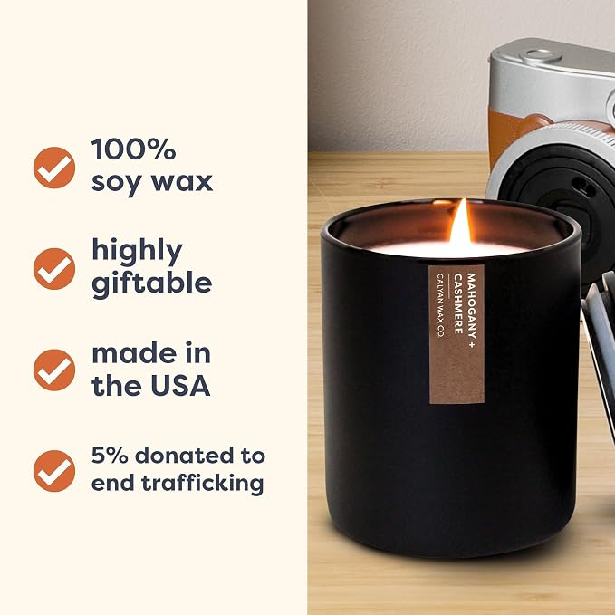 Mahogany & Cashmere Scented Candle - Image 3