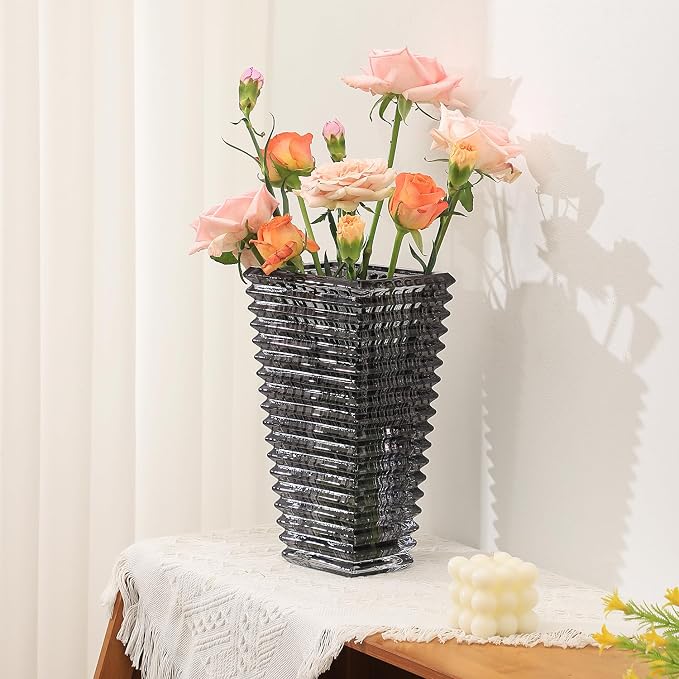 MCMCNCUIU Crystal Glass Vase, Large Crystal Vases - Image 3