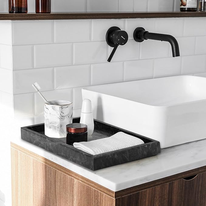 Marble Bathroom Tray, Pure Natural Vanity Tray, | marble trays - Image 4