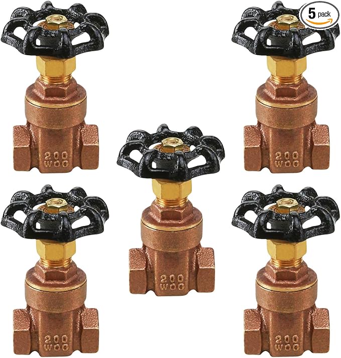 Midline Valve 427U336-5 Gate Valve, 1-1/4 in. FIP Connection, Cast Brass by MidlineValve