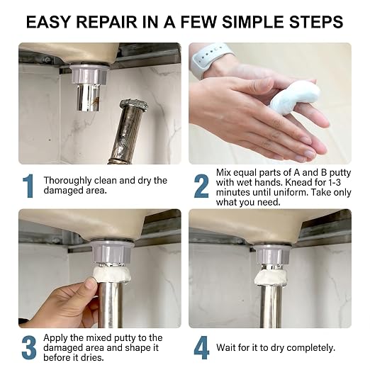 3.53 oz/100g White Epoxy Putty Repair Kit - Image 3