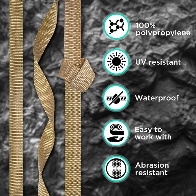Webbing Strap, 3/4" to 2", 10-50 Yds, EDC gear, backpack repair and pet dog - Image 3