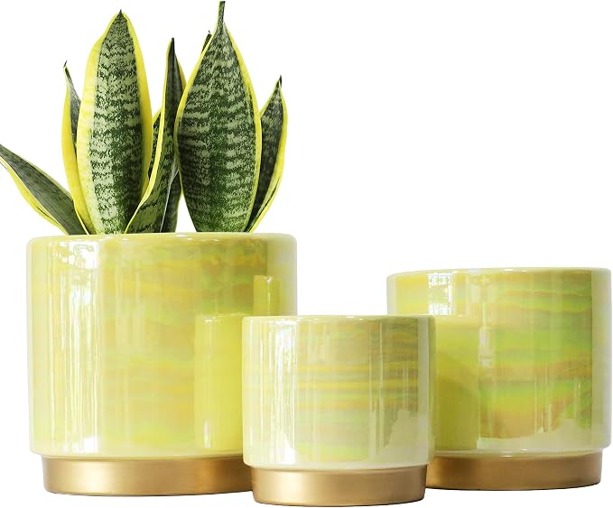 Gepege Ceramic Plant Pots for Indoor Plants, Planters by Gepege