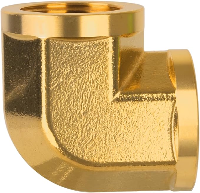 90 Degree Elbow, 3/4" × 3/4" NPT Female Brass Pipe Fitting, Street Elbow Adapter by KAINGA