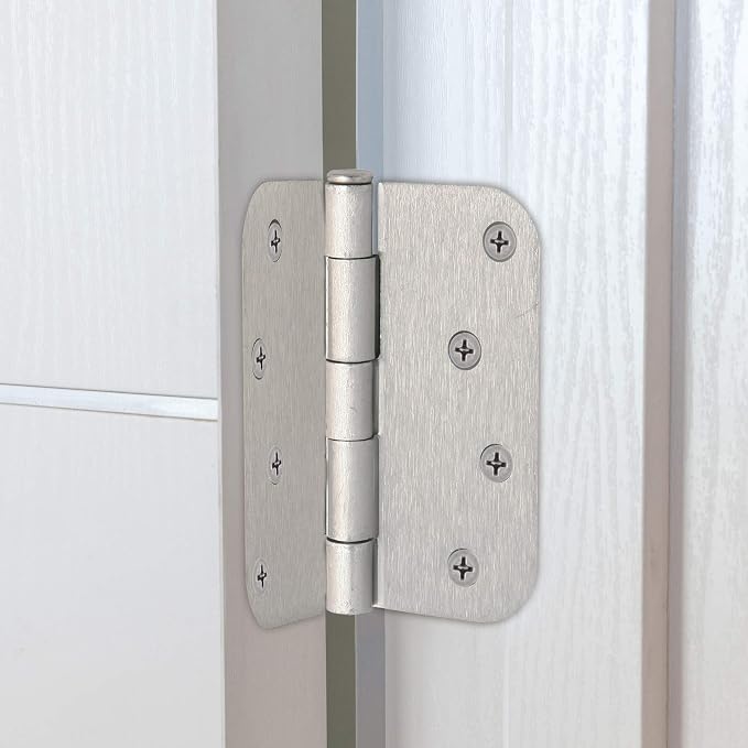 Design House Interior Door Hinge, Satin Nickel | 5/8" Radius, Traditional - Image 4