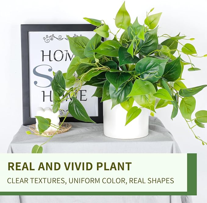 JPSOR Faux Plants Indoor, Pothos Small Fake Plants - Image 7