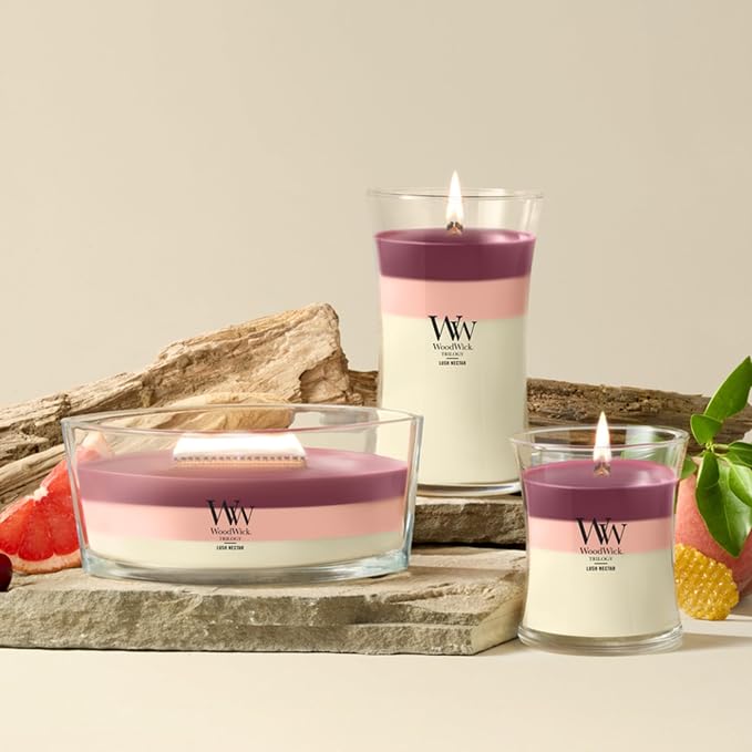 Woodwick Lush Nectar Large Hourglass Trilogy Candle - Image 8