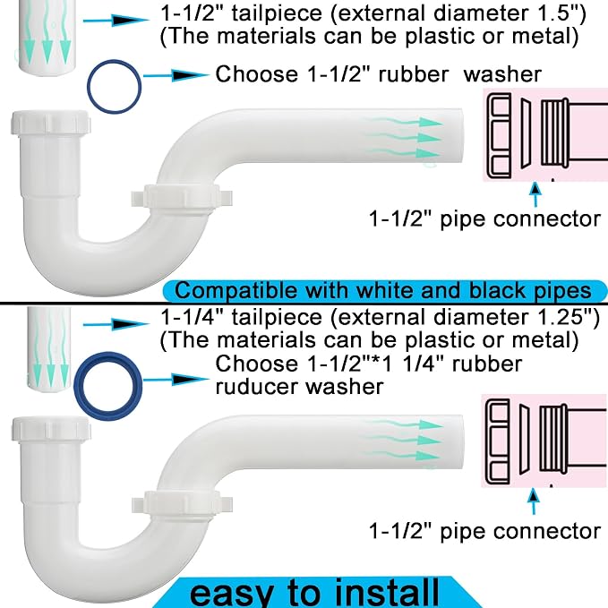 Yariwiz White P Trap 1 1/2 Inch - Image 4