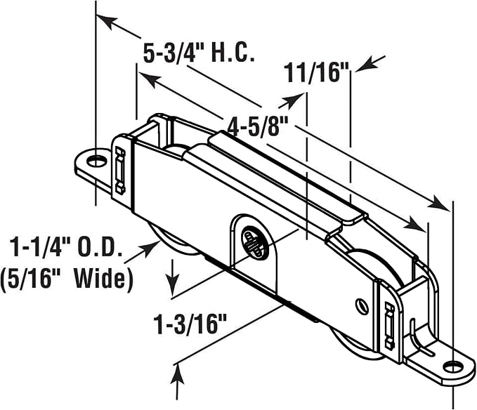 2 Pack Sliding Patio Door Tandem Roller Assembly Fits - Image 2