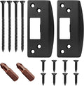 Black Extra Large Door Strike Plate, Adjustable Door Strike Plate, Large-Hole by Unknown