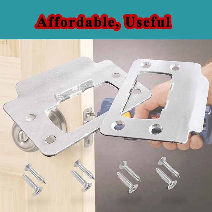 2-1/4" by 1-3/4" Door Latch Restorer Strike Plate - Image 3