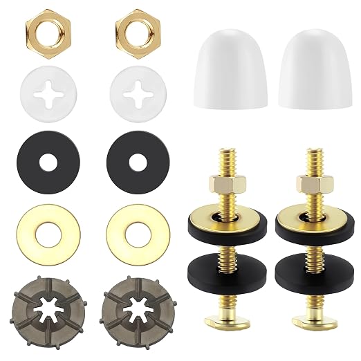 2 Pack Toilet Floor Bolts, Metal Flange Kit by Unknown