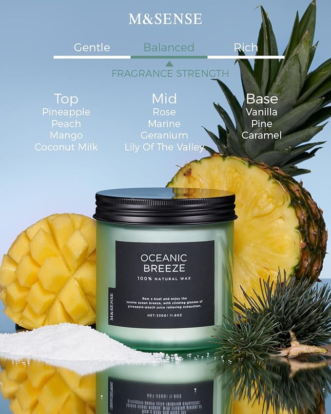 M&SENSE Oceanic Breeze Scented Candles - Image 2