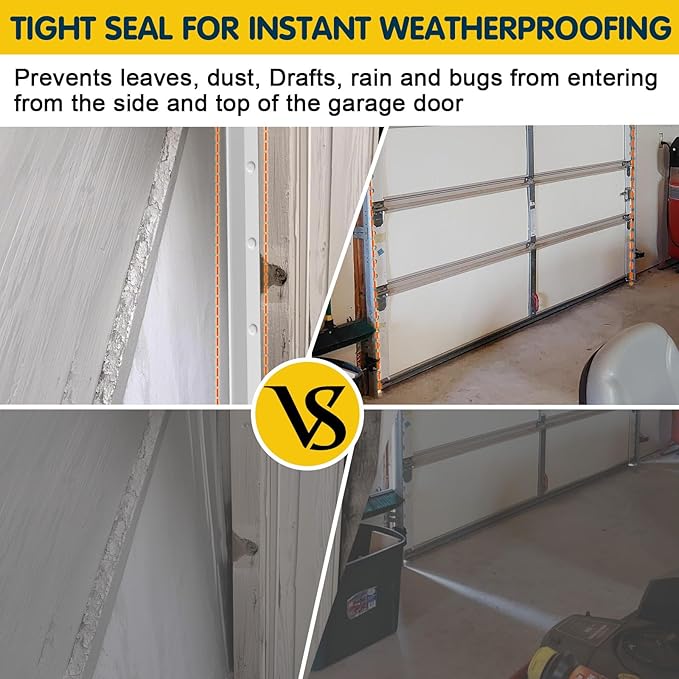 Garage Door Seal Top and Sides - 40 FT TPE Weather Stripping Garage Door Seal - Image 4
