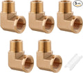 5Pcs Brass Pipe Fittings 90 Degree Street Elbow, 3/8" x 3/8" | 3/8 Inch NPT by Ailbiuko