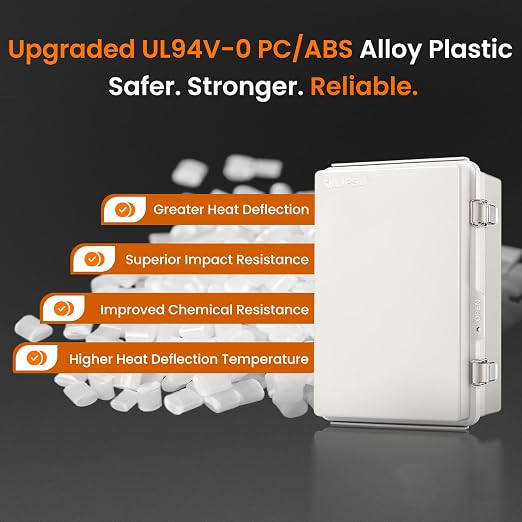 QILIPSU UL94-V0 Outdoor Electrical Box 11.4"x7.5"x5.5" Pro Waterproof Junction - Image 7