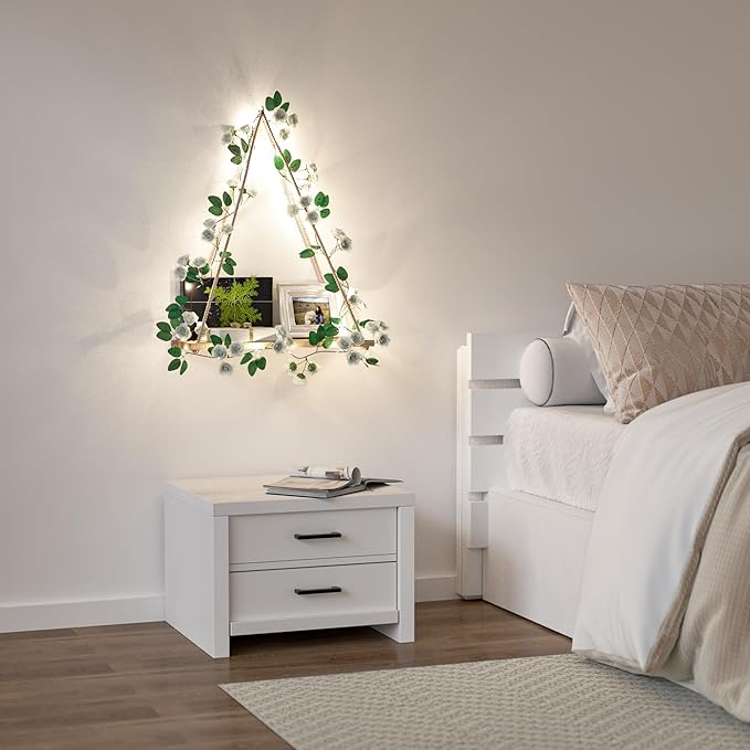 RICHER HOUSE Hanging Floating Shelves No Drill, Macrame Plant Wall Shelf | 2 - Image 2