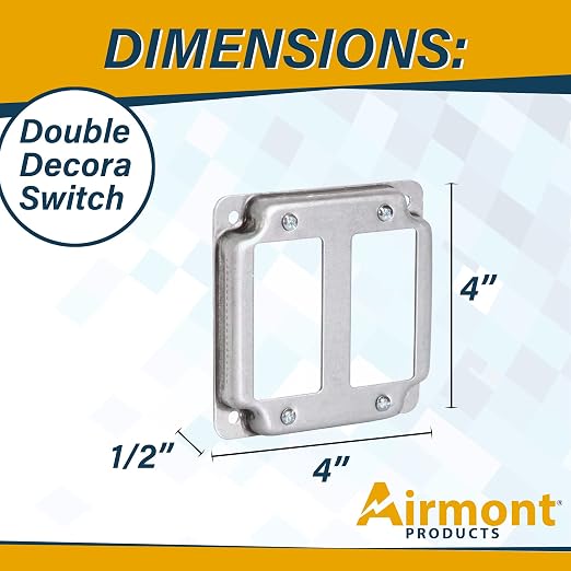 2-Gang Rocker Switch Electrical Box Cover - Image 4