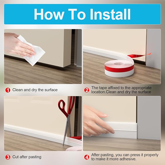 New Thickened Upgraded 2Inch x 10FT Door Weather Stripping, Extra Thick 1mm - Image 6
