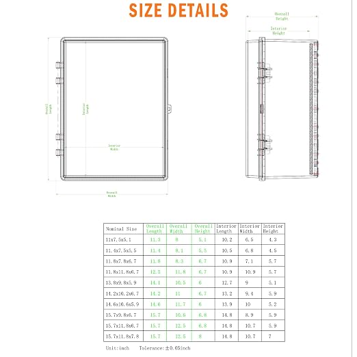 Electrical Junction Box, IP67 Waterproof Outdoor Box ABS Plastic Enclosure - Image 5