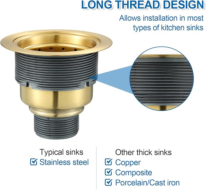 3-1/2-inch Kitchen Sink Drain - Image 3