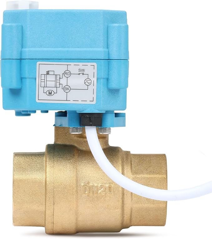 U.S. Solid 3/4inch Brass Motorized Ball Valve, Full Port NPT, IP67 Waterproof - Image 5