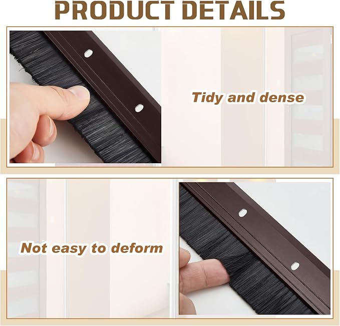 Hushee 4 Pack 36 Inches Brush Door Sweep - Image 3