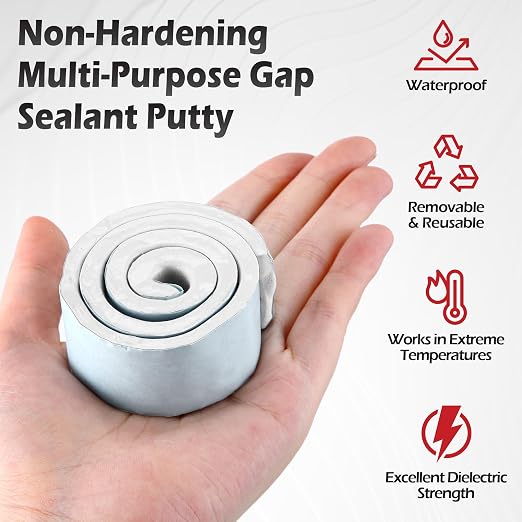 2 Pack Moldable Silicone Putty White Solid Roll | 1.5 ft x 1 in Non Hardening - Image 3