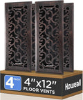Howeall 4x12 Inches 4 Pack Heavy Duty Walkable Floor Register by Howeall
