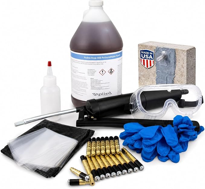 Acta-Leak 10' Foundation Crack Repair Injection Kit, Hydra Stop 300 Expanding by Unknown