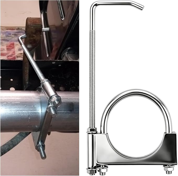 4 Inch Exhaust Hangers, Heavy Duty Adjustable 4 Exhaust Clamp by Unknown