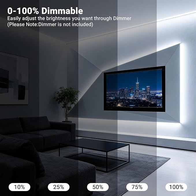 DAYBETTER 16.4FT Dimmable COB led Strip Light, High Brightness led Lights - Image 3
