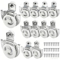 12 Pieces Closet Door Roller, Sliding Wardrobe Door Wheel Screws | Adjustable by Nagpew