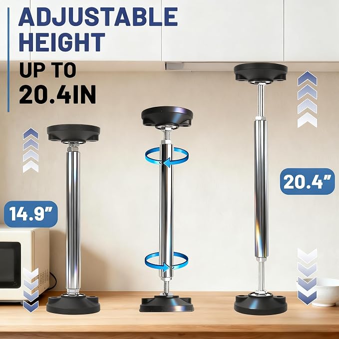Qivine 2Pcs Telescopic Support Pole, Adjustable 11'' - Image 2
