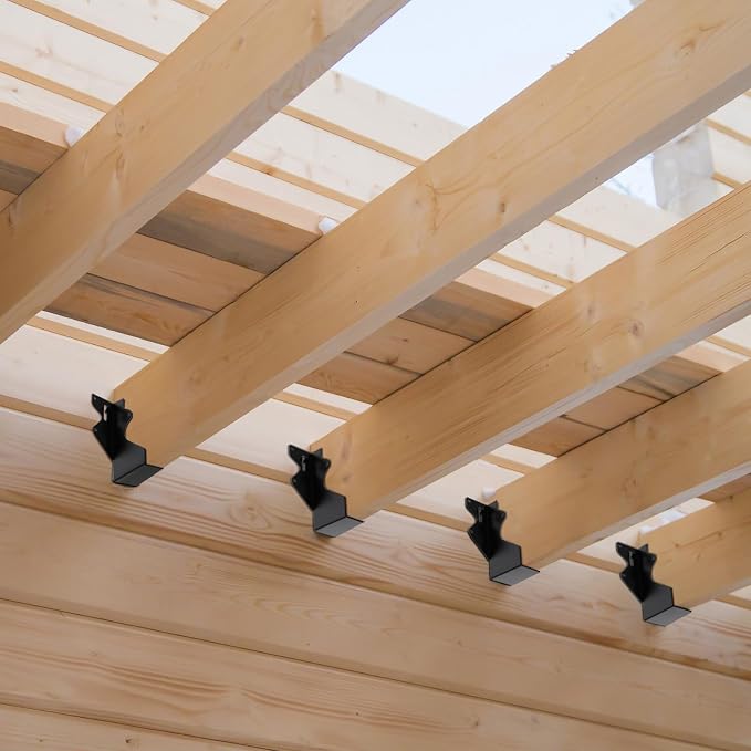 50Pcs Black 2x4 Joist Hangers for Wood, 18 Gauge Metal Face Mount Joist Hanger - Image 7