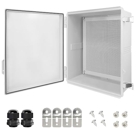 Electrical Box, IP67 Waterproof Hinged Cover Stainless Steel Latch Junction Box by LeMotech