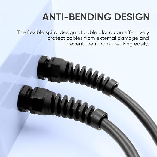 Strain Relief Cord Connector, LISTENJIALE 2Pcs NPT 1/4" Waterproof Cable Gland - Image 5