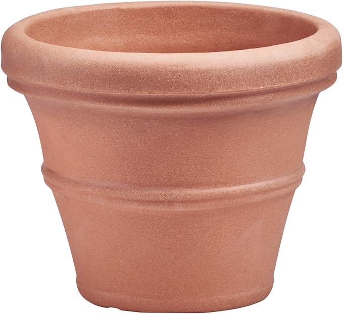 Crescent Garden Brunello Small Classic Rolled Rim Planter, Indoor/Outdoor by CrescentGarden