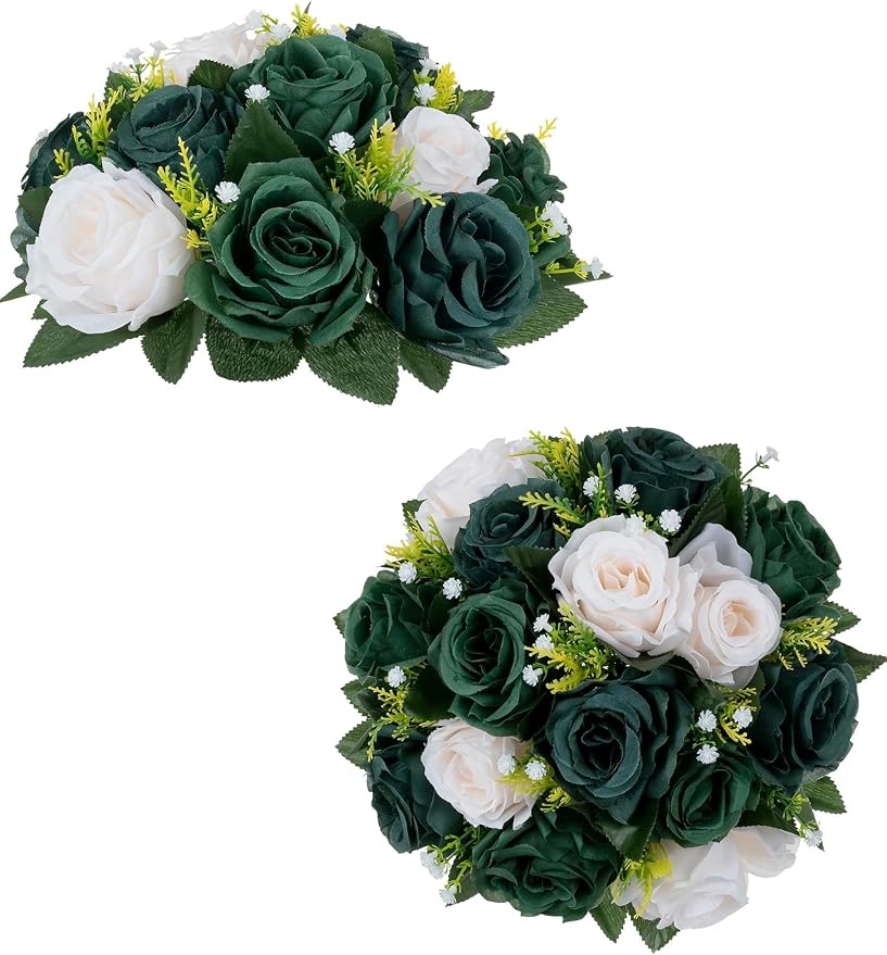 BLOSMON Green Flowers Artificial by Blosmon