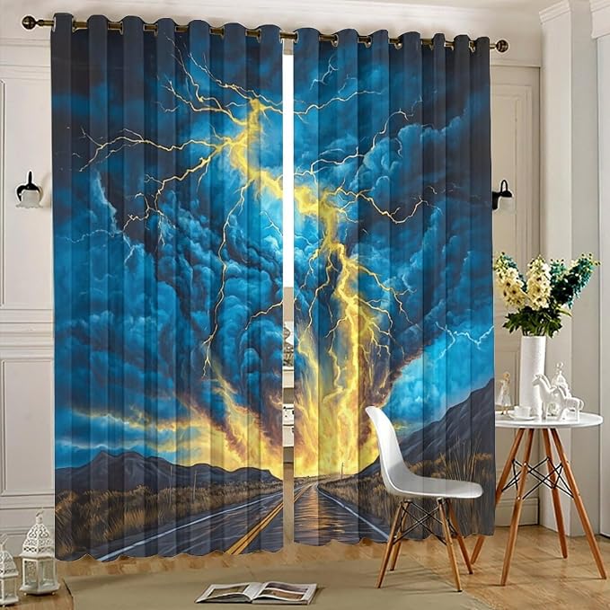 Fantasy Lightning Road Blackout Curtains - Image 5
